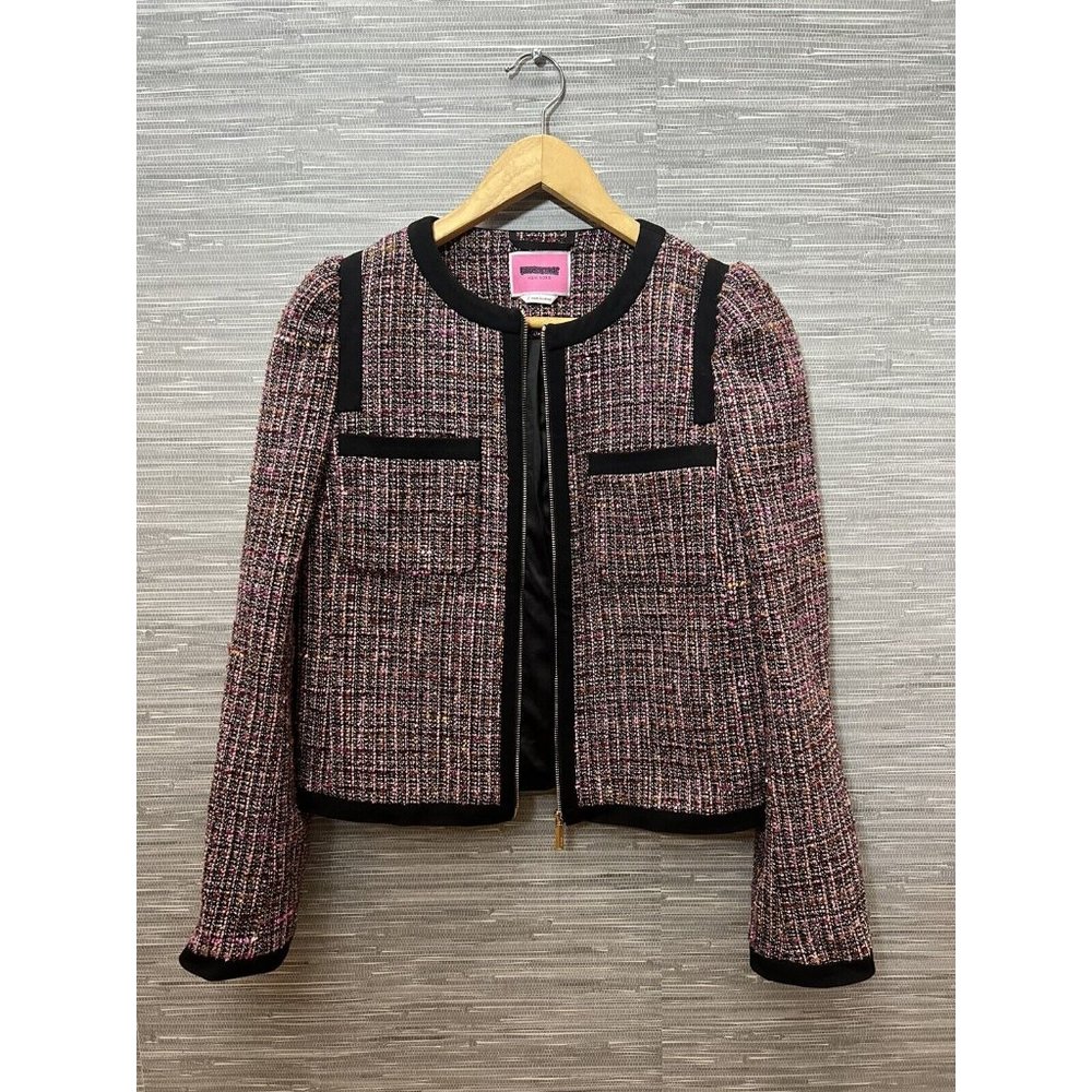 $448 Kate Spade Blazer Tweed Jacket Puff Sleeve Blazer Size 2 NEW